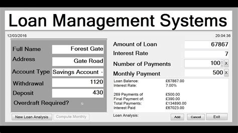 How To Create Loan Management System In Visual Basic Net