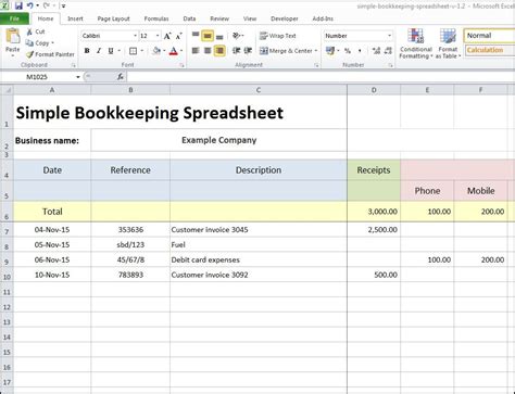 Simple Bookkeeping Spreadsheet Bookkeeping Software