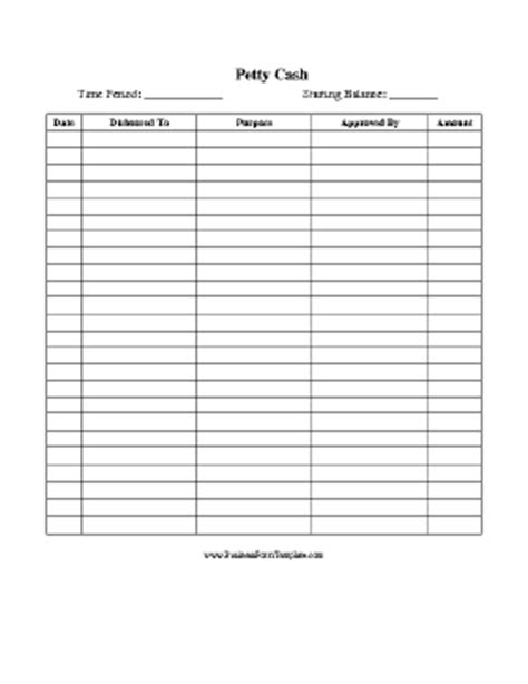 Petty Cash Template