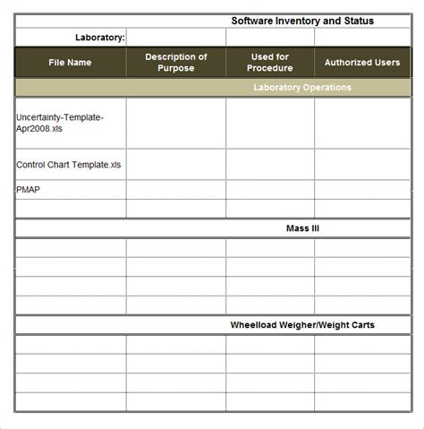 IT Inventory Template Free Word Excel Documents