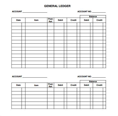 FREE Sample General Ledger In PDF