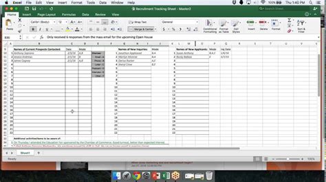 Recruitment Tracking Sheet Tutorial YouTube