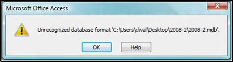 How To Fix Unrecognized Database Format MDB ACCDB Error