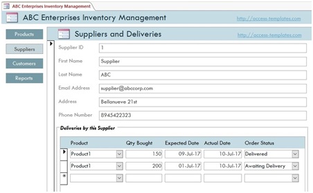 Inventory Tracking and Management Software with Suppliers Details